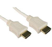 Pro Signal Câble HDMI haute vitesse 4K UHD avec Ethernet, mâle vers mâle, 1 m Blanc