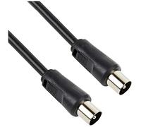 Pro Signal JR9009/4M BLACK-ROHS Câble d'antenne TV coaxial vers fiche coaxiale, 4 m, noir
