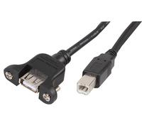 PRO SIGNAL - Prise Montée en Châssis USB B vers A, 1m