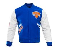 Pro Standard NBA New York Knicks Veste universitaire classique pour homme Bleu roi/blanc Taille M