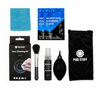 PRO STUFF LCK-5S Kit de nettoyage pour appareil photo - Kit de nettoyage 6 pièces pour objectif, appareil photo, filtre et écran - Bulle, pinceau, spray de nettoyage, chiffons en microfibre, étui