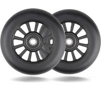Pro Stunt Scooter Wheels 100mm With Abec 9 Bearings Compatible With Razor/Apollo/Cox Swain Scooters And Most Freestyle Scooters With 100mm Wheels (Black)