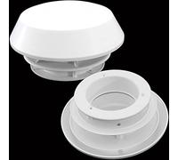 pro-Styling Aérateur de toit champignon pour caravane, camping-car, bateau, blanc 2 pièces avec raccord de tuyau de 85 mm
