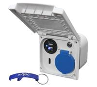 pro-Styling design for perfection Prise extérieure multifonction pour camping-cars et caravanes 230 V, antenne satellite, USB, HDMI