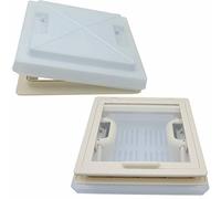 pro-Styling Lanterneau pour toit de caravane, camping-car et camping-car 28 x 28 avec store et protection anti-insectes, blanc, plastique, 51 mm, pour épaisseurs de toit de 46-72 mm