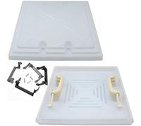 pro-Styling MPK 40 x 40 cm Capot de rechange en Verre pour Camping-car avec Poignées et Échelons Télescopiques