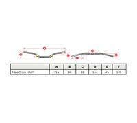 PRO TAPER Guidon SE Seven Eights Schoolboy Mini Bike High