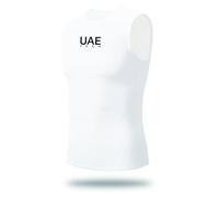 Pro Team UAE White sans Manche Cyclisme Base Layer for Hommes,sous-vêtements Respirants de Course à Pied Gilet à séchage Rapide Débardeur vélo Maillot de Corps pour vélo (XL)