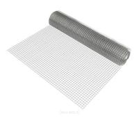 pro.tec 1x rouleau grillage métallique (mailles carrées)(1m x 25m)(galvanisé) grille soudée grillage volière grillage clôture