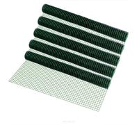 [pro.tec] 5 rouleaux de grillage métallique (4-angle)(1m x 5m)(vert) Fil de volière Grillage de clôture 25m de fil métallique