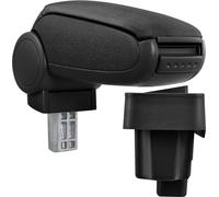 [pro.tec] Accoudoir central adapté à la BMW E36 des années 1990 - 2000 (toutes les variantes, sauf Compact) - accoudoir avec compartiment de rangement - rembourré - textile - noir