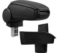 [pro.tec] Accoudoir central adapté à la Ford Fiesta 2009 (à partir d'octobre 2008, MK7) - accoudoir avec compartiment de rangement - rembourré - simili-cuir - noir