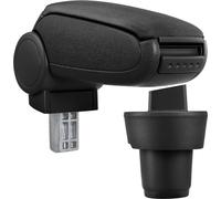 [pro.tec] Accoudoir central adapté à la VW Up (3 et 5 portes) - Accoudoir avec compartiment de rangement - rembourré - textile - noir