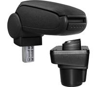 [pro.tec]® Accoudoir central Adapté - Noir - Spécifique au véhicule Accoudoir avec compartiment de rangement - rembourré Couvercle en tissu