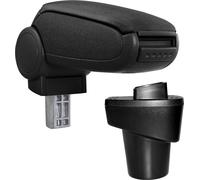 [pro.tec]® Accoudoir central Adapté - Noir - Spécifique au véhicule Accoudoir avec compartiment de rangement - rembourré Couvercle en tissu