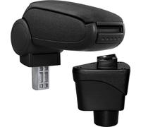 [pro.tec]® Accoudoir central Adapté - Noir - Spécifique au véhicule Accoudoir avec compartiment de rangement - rembourré Couvercle en tissu