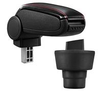 [pro.tec] Accoudoir central avec compartiment de rangement, rembourré, noir / gris