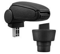 [pro.tec] Accoudoir central avec compartiment de rangement, rembourré, noir / gris