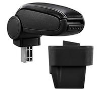 pro.tec Accoudoir Central avec Compartiment rembourré Cuir-synthétique Noir avec des Coutures Blancs Compatible avec Opel Astra H 2004-2010
