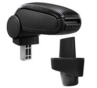 pro.tec Accoudoir Central - avec Compartiment - rembourré - Cuir-synthétique - Noir avec des Coutures Blancs