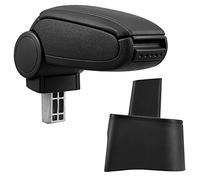 pro.tec Accoudoir Central - avec Compartiment - rembourré - Cuir-synthétique - Noir avec des Coutures Noirs