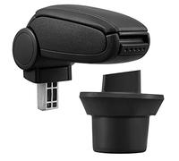 pro.tec Accoudoir Central - avec Compartiment - rembourré - Cuir-synthétique - Noir avec des Coutures Noirs