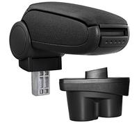 Accoudoir central pour Opel Corsa E - avec compartiment - rembourré - textile - noir