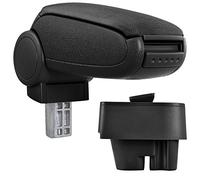 pro.tec Accoudoir Central - avec Compartiment - rembourré - Textile - Noir - Compatible avec Peugeot 207 207 SW 207 CC 2006
