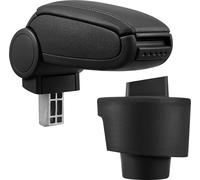 [pro.tec] Accoudoir central pour Seat Ibiza (Type 61) à partir de 2008 (3 - et 5 - portes) et break - Accoudoir avec compartiment de rangement - rembourré - simili-cuir - noir