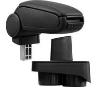 [pro.tec] Accoudoir central pour VW Polo 9N / 9N2 / 9N3 - Accoudoir avec compartiment de rangement - rembourré - simili-cuir - noir