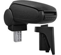 pro.tec Accoudoir Central Rembourré Compatible A3 S3 8P avec Compartiment de Rangement Kit de Montage Installation Facile Textile Noir