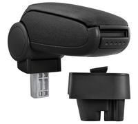 pro.tec Accoudoir Central - avec Compartiment - rembourré - Textile - Noir - Compatible avec Peugeot 207 207 SW 207 CC 2006