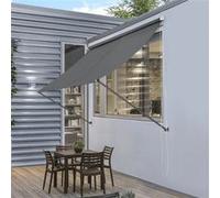 Brise-soleil Malage rétractable structure en acier 350 x 120 cm gris [pro.tec]