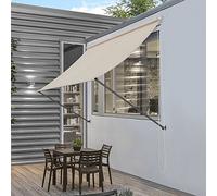 pro.tec Brise-Soleil Pare-Soleil Auvent pour Fixer au Mur Rétractable Armature en Acier Sable 250 x 120 cm