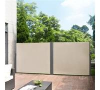 [pro.tec] Double Brise-soleil Double Pare-soleil Double Garde-vue Métal et Polyester Sable 180 x (2 x 300) cm Sable G