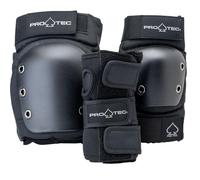 Pro Tec Lot de 3 Protections Ouvertes pour Enfant Street Gear Junior Unisexe Noir