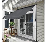 Store Banne Manuel Auvent Téléscopique 300 x 120 x 200-300 cm Gris [pro.tec]