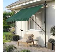 pro.tec Store Banne Stem sans Perçage 150 x 120 x 220-309 cm Vert Foncé