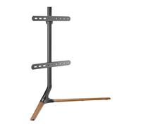 pro.tec Support TV Écrans Jusqu'à 65 Pouces VESA de 200 x 200 à 400 x 400 mm Capacité de Charge 40 kg Pivotant de +70° à -70° Acier Aluminium Hêtre 77 x 97 x 35 cm Noir Effet Bois