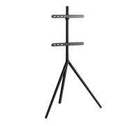 pro.tec Support TV Valle 137 x 86 x 47 cm Chevalet Télé Trépied Pivotant avec Passage de Câbles pour Écrans Jusqu'à 65 Pouces VESA Max. 400 x 400 mm Capacité de Charge 40 kg Acier Noir