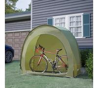 pro.tec Tente de Vélo pour Extérieur Camping Jardin Couverture Housse Moto Abri de Rangement Imperméable Portable Protection pour Meuble de Terrasse Polyester Fibre de Verre 198 x 84 x 160 cm Vert