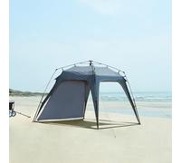 pro.tec Tonnelle de Jardin avec Guirlande Lumineuse LED Tente de Réception Pavillon pour Camping Festival avec Sac de Transport Panneau Solaire 250 x 250 x 190 cm Gris