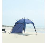 pro.tec Tonnelle de Jardin avec Guirlande Lumineuse LED Tente de Réception Pavillon pour Camping Festival avec Sac de Transport Panneau Solaire 250 x 250 x 190 cm Bleu