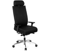 PRO-TEC XXL tissu - Siège de bureau de qualité professionnelle Noir
