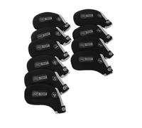 Pro-Tekt 1214-LH Lot de 10 Housses de Club de Golf en néoprène avec Velcro pour gaucher Noir/argenté