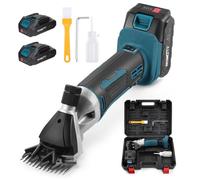 Pro Tondeuse électrique à Moutons, Sans fil, 500W, avec 2 Batteries de 2500 mAh, 6 Vitesses, pour Animaux, Alpagas et Moutons