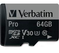 Pro U3 Carte Mémoire Microsdxc Avec Adaptateur - 64 Go - Noire - Carte Microsd Pour Capture Vidéo 4K En Ultra Hd - Pour Appareils Photo - Avec Spécification Uhs De Classe 3