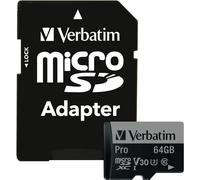 Pro U3 Carte Mémoire Microsdxc Avec Adaptateur - 64 Go - Noire Carte Microsd Pour Capture Vidéo 4K En Ultra Hd - Pour Appareils Photo - Avec Spécification Uhs De Classe 3[SDC630416]