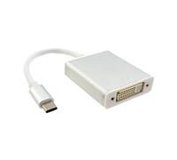 PRO USB 3.1 Type C Mâle Fiche Vers DVI-D 24+5 Deux link adaptateur 15 cm
