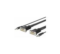 Vivolink PROVGAMCS1.8 câble vidéo et adaptateur 1,8 m VGA (D-Sub) + 3,5 mm Noir